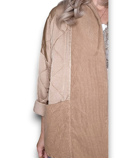 Caramel Quilted Wrap Jkt