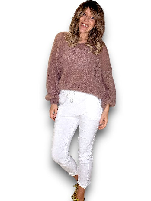 White Plain Pants
