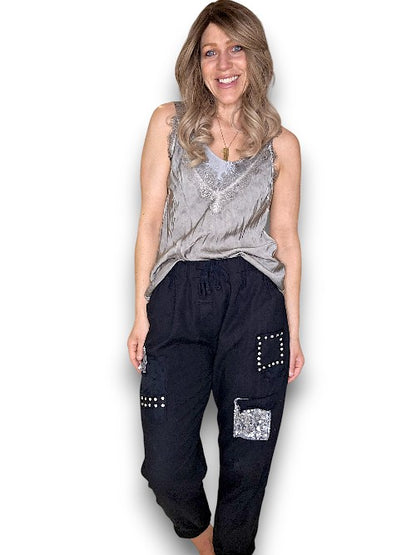 Black Diamond Pkt Linen/Cotton Pant