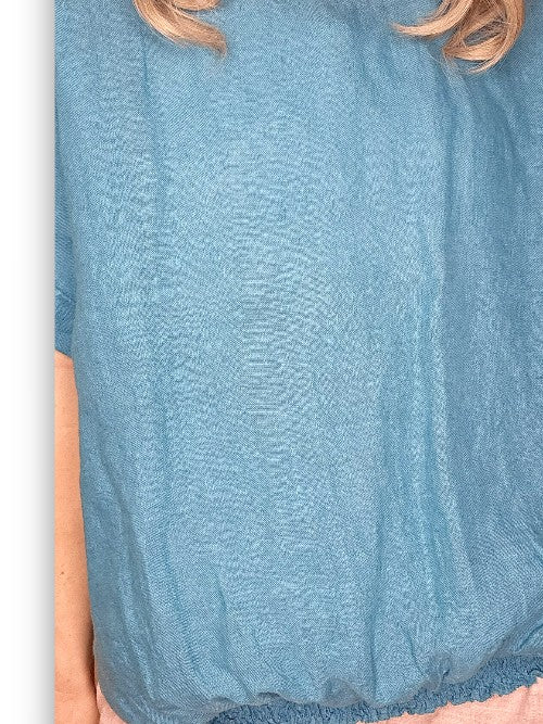 Teal Plain River Tee