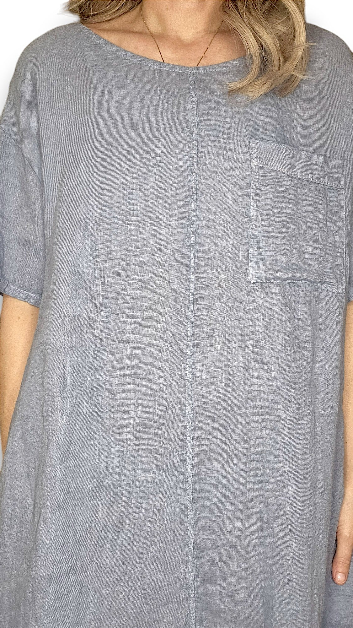 Petrol Plain Easy Peasy T-Shape Dress