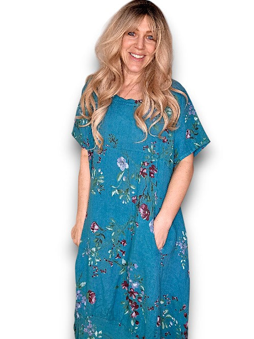 Light Emerald Lingonberry Mid Sleeve Maxi Dress