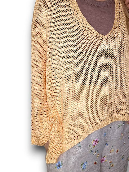 Apricot Bat Sleeve Knit