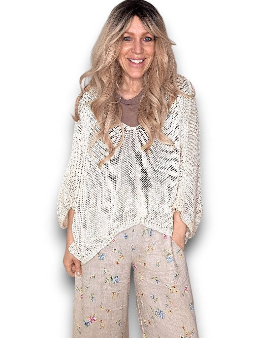 Vanilla Bat Sleeve Knit