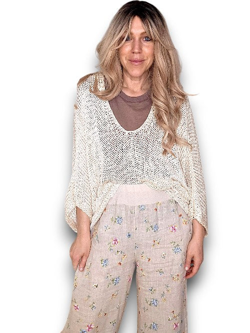 Vanilla Bat Sleeve Knit