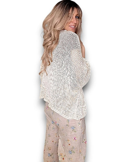 Vanilla Bat Sleeve Knit