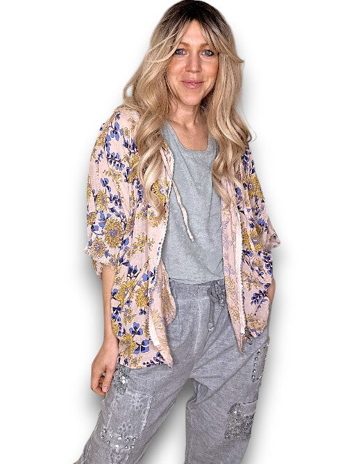 Baby Pink Retro Butterscotch Hoodie Jkt