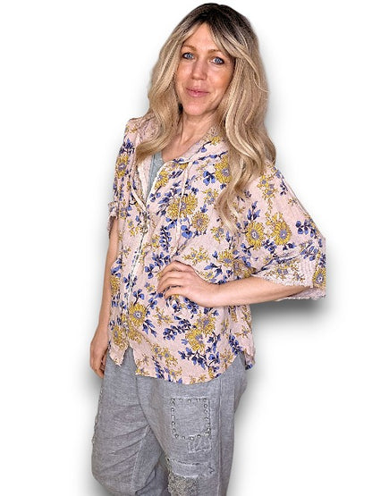 Baby Pink Retro Butterscotch Hoodie Jkt