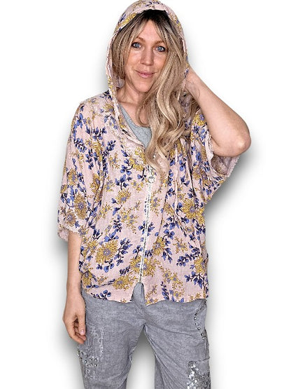 Baby Pink Retro Butterscotch Hoodie Jkt