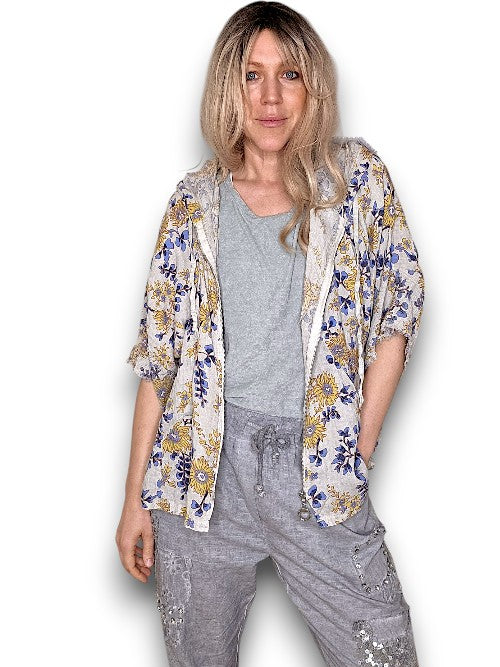 Beige Retro Butterscotch Hoodie Jkt