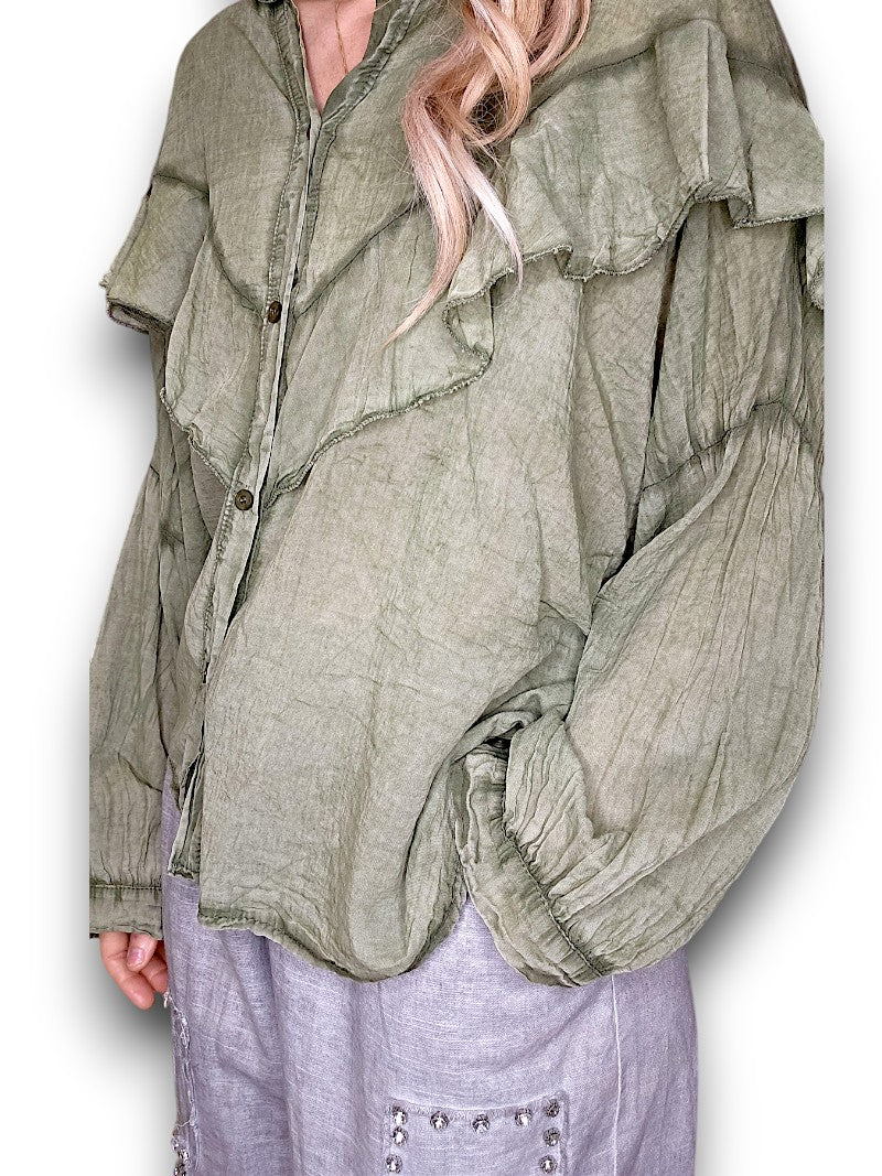 Forest Frill Long Sl Tunic