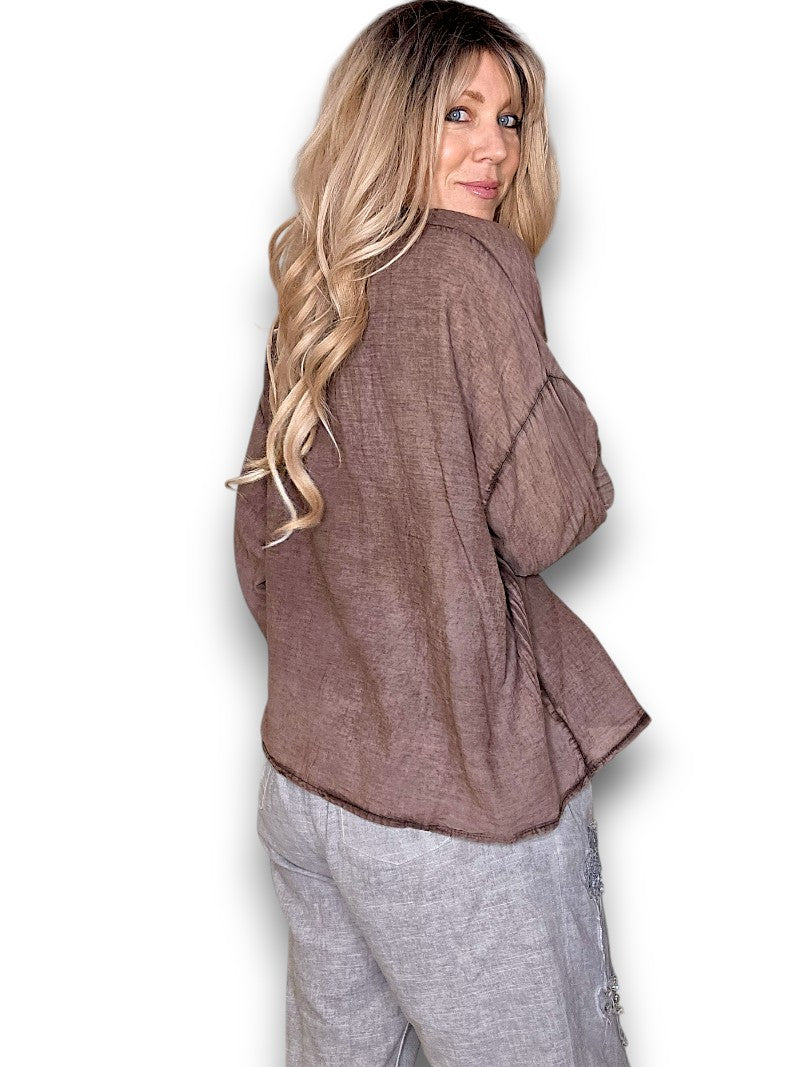 Dark Coffee Rope Tunic