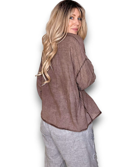 Dark Coffee Rope Tunic