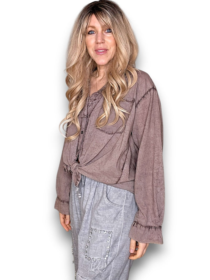 Faded Coffee Dylan Shirt