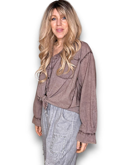 Faded Coffee Dylan Shirt