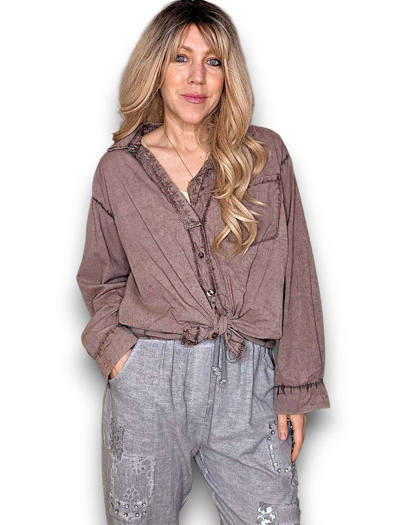 Faded Coffee Dylan Shirt