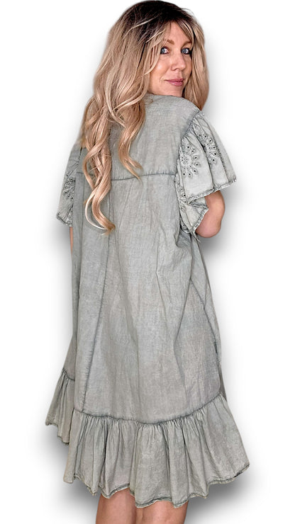Sage Frill Dress