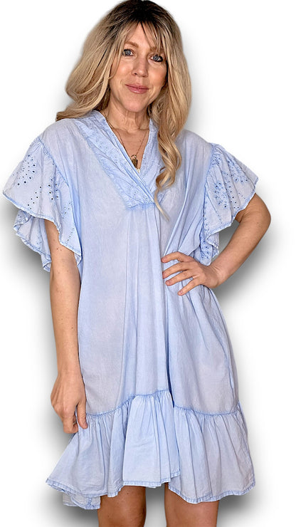Baby Blue Frill Dress