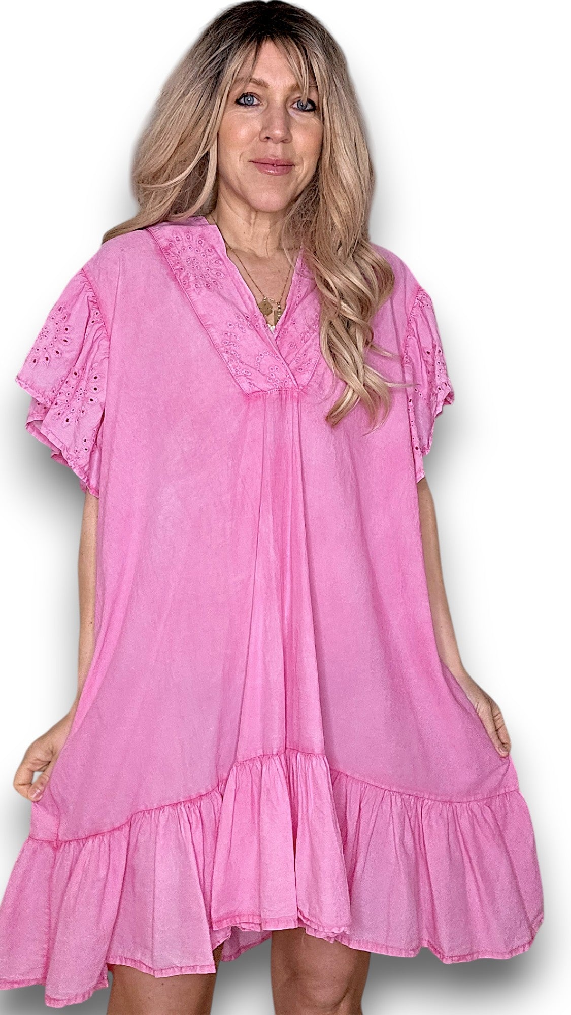 Bright Pink Frill Dress