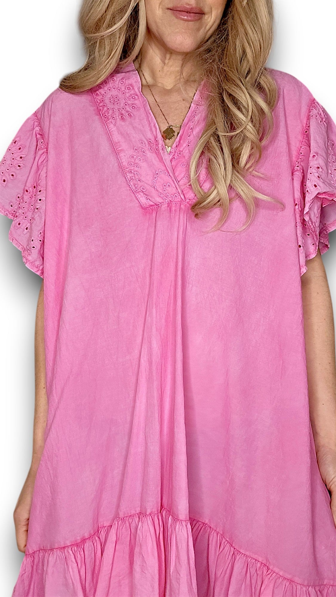 Bright Pink Frill Dress