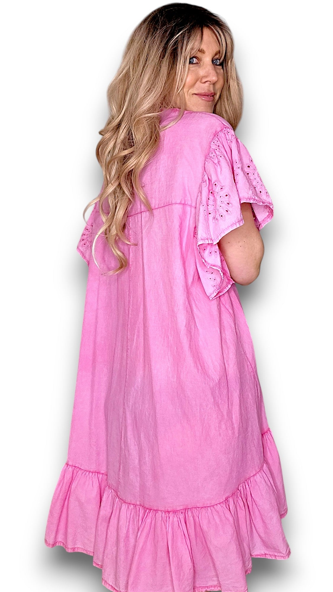 Bright Pink Frill Dress
