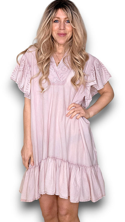 Baby Pink Pink Frill Dress