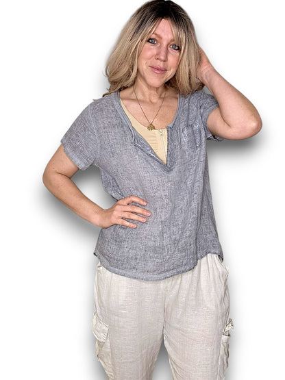Truffle Rodeo Sequin Pkt Tee