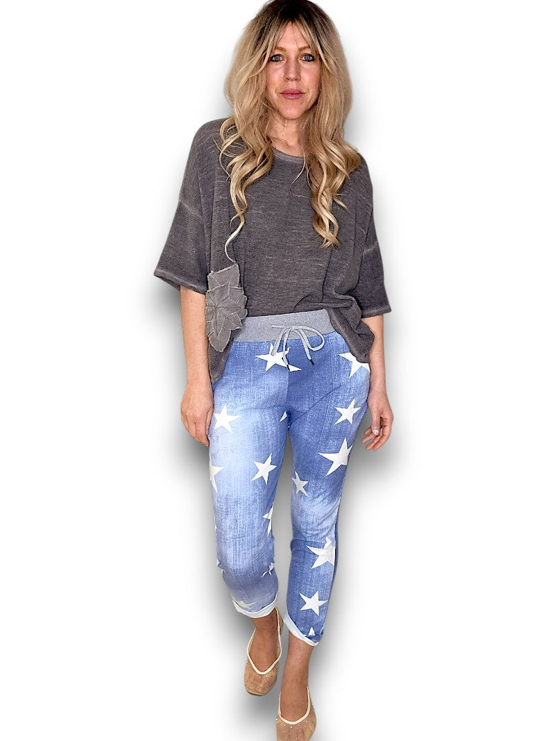 Light Denim Star Jogger