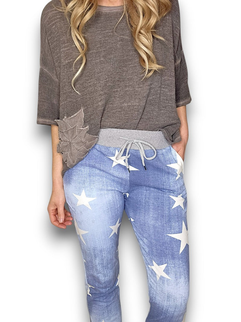 Light Denim Star Jogger