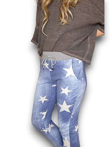 Light Denim Star Jogger
