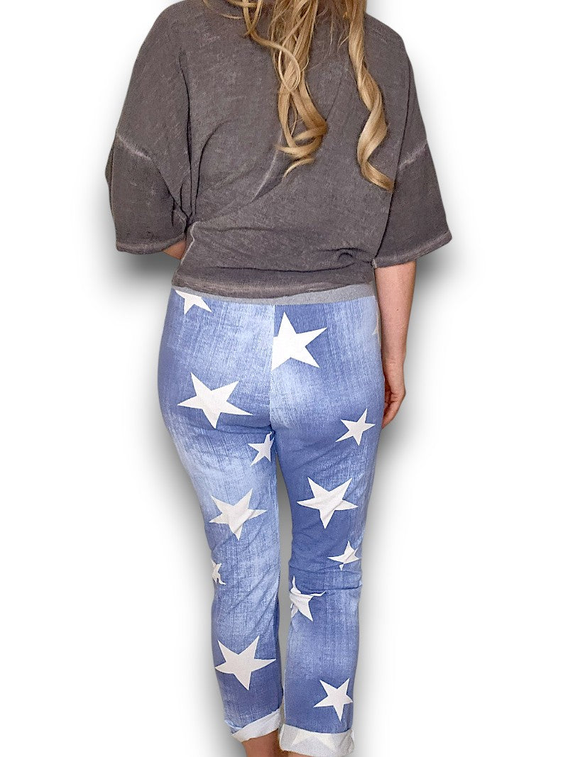 Light Denim Star Jogger