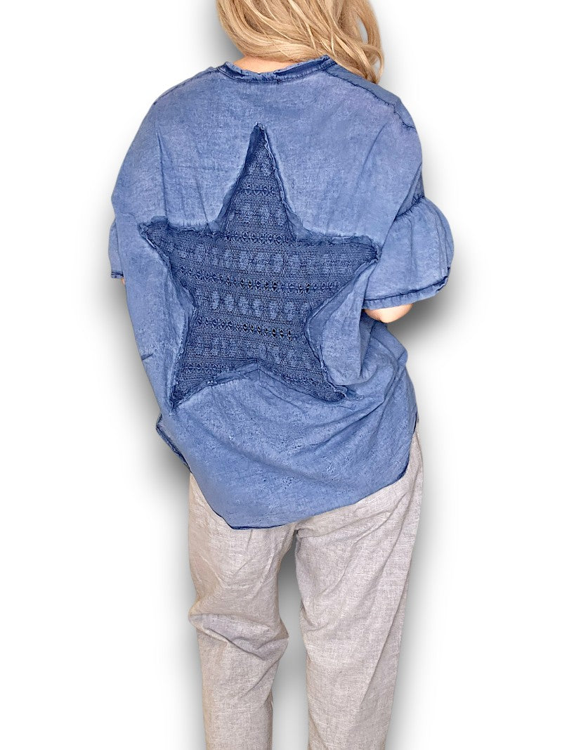 Faded Navy Star Shirt