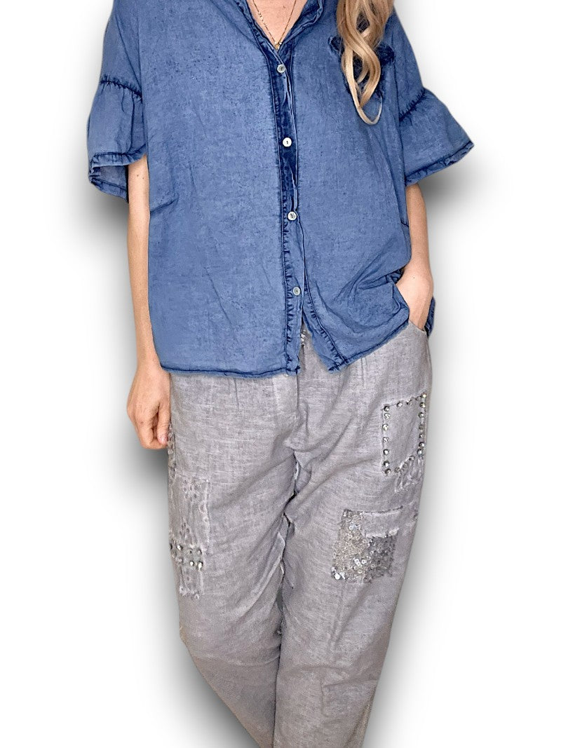 Faded Navy Star Shirt
