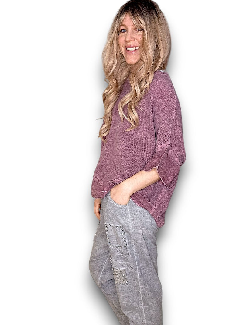 Faded Plum Rodeo Fray Tee
