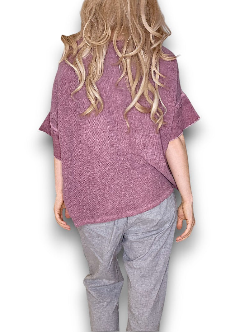 Faded Plum Rodeo Fray Tee