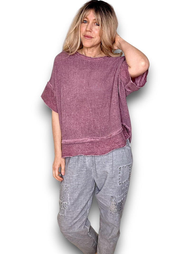 Faded Plum Rodeo Fray Tee