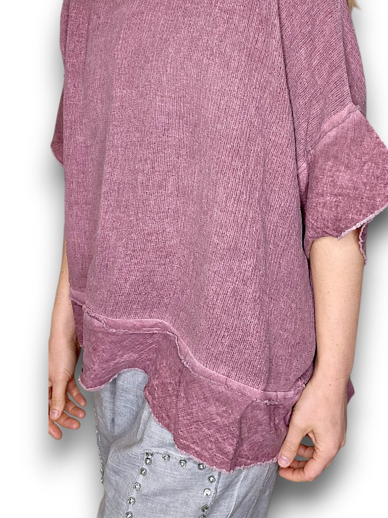 Faded Plum Rodeo Fray Tee