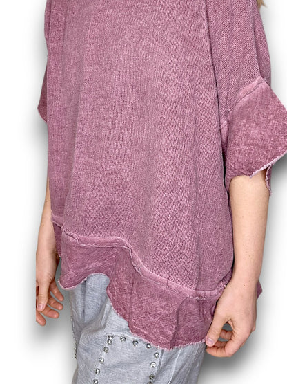 Faded Plum Rodeo Fray Tee
