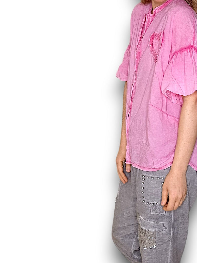 Bright Pink Heart Shirt