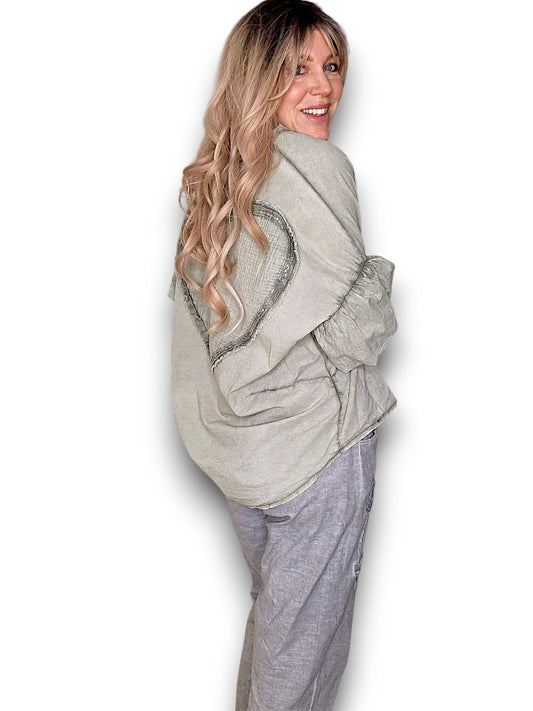 Grey Heart Shirt