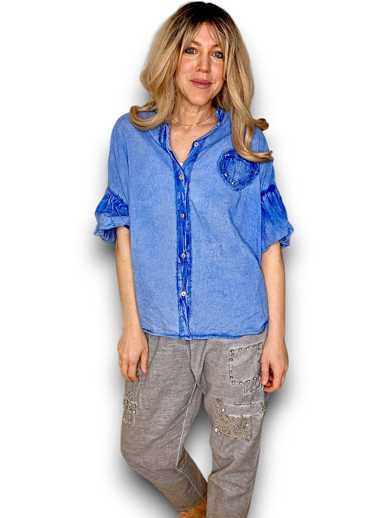 Light Cobalt Heart Shirt