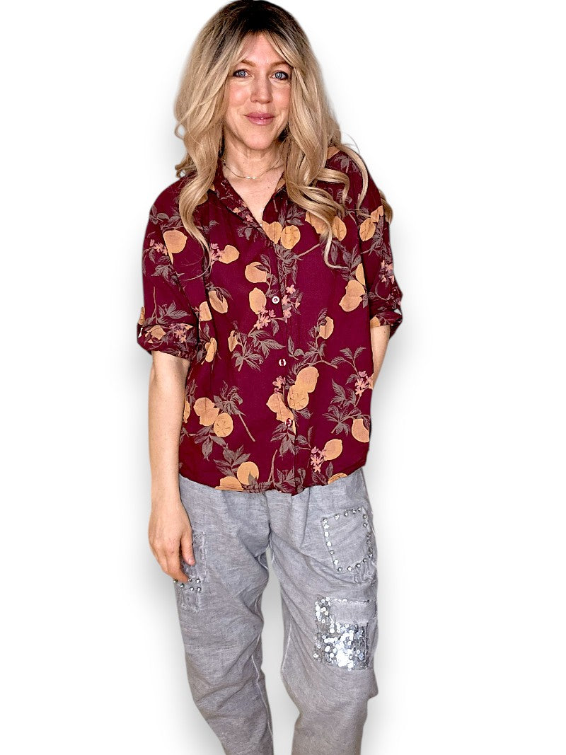 Plum Dolly Lemon Top