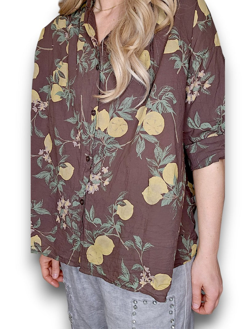 Dark Coffee Dolly Lemon Top