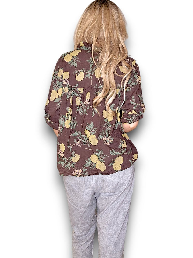 Dark Coffee Dolly Lemon Top