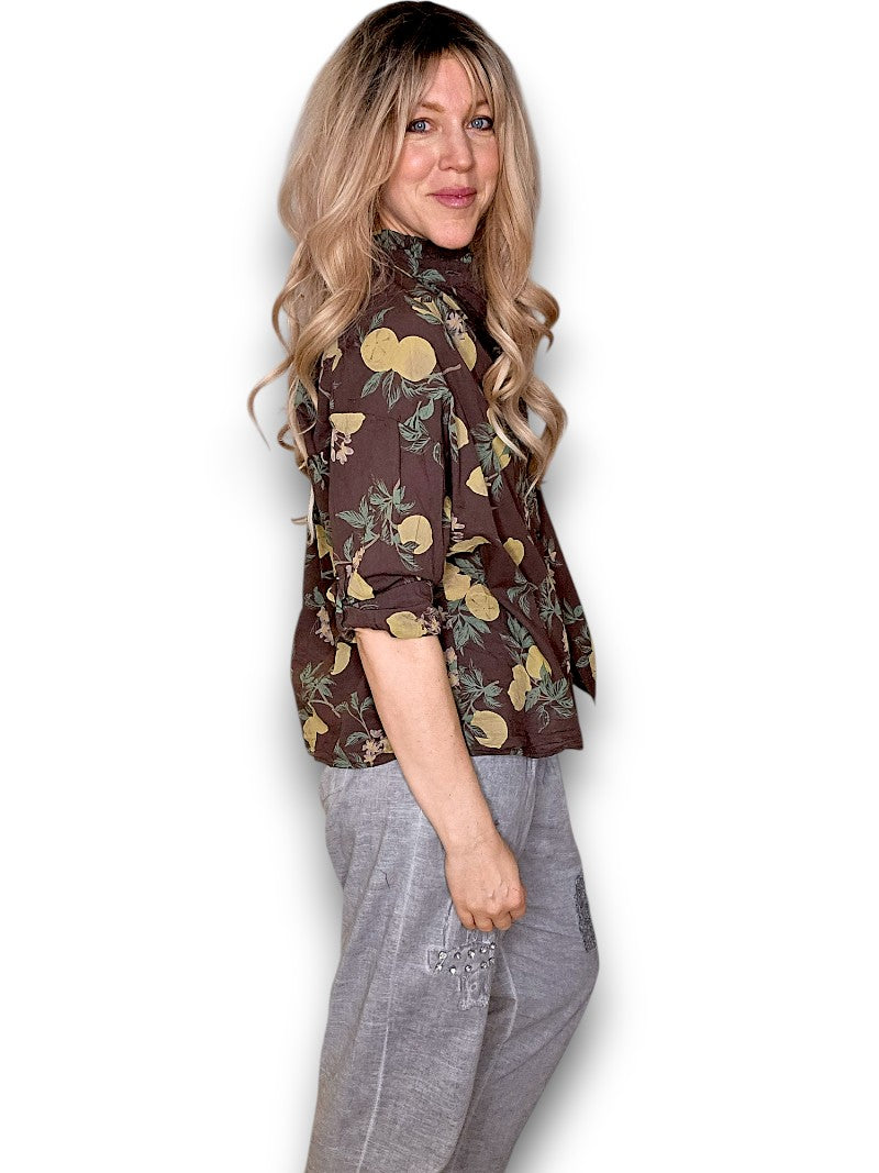 Dark Coffee Dolly Lemon Top