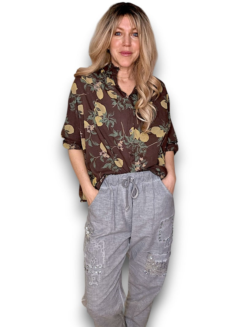 Dark Coffee Dolly Lemon Top