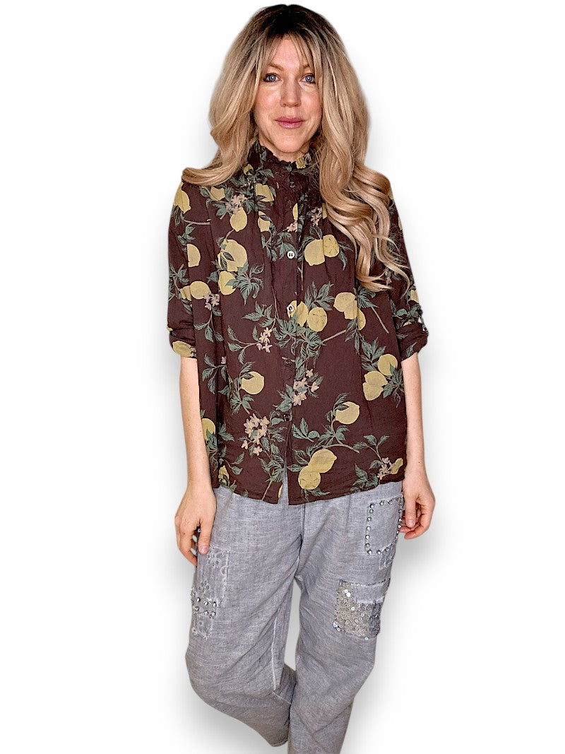 Dark Coffee Dolly Lemon Top