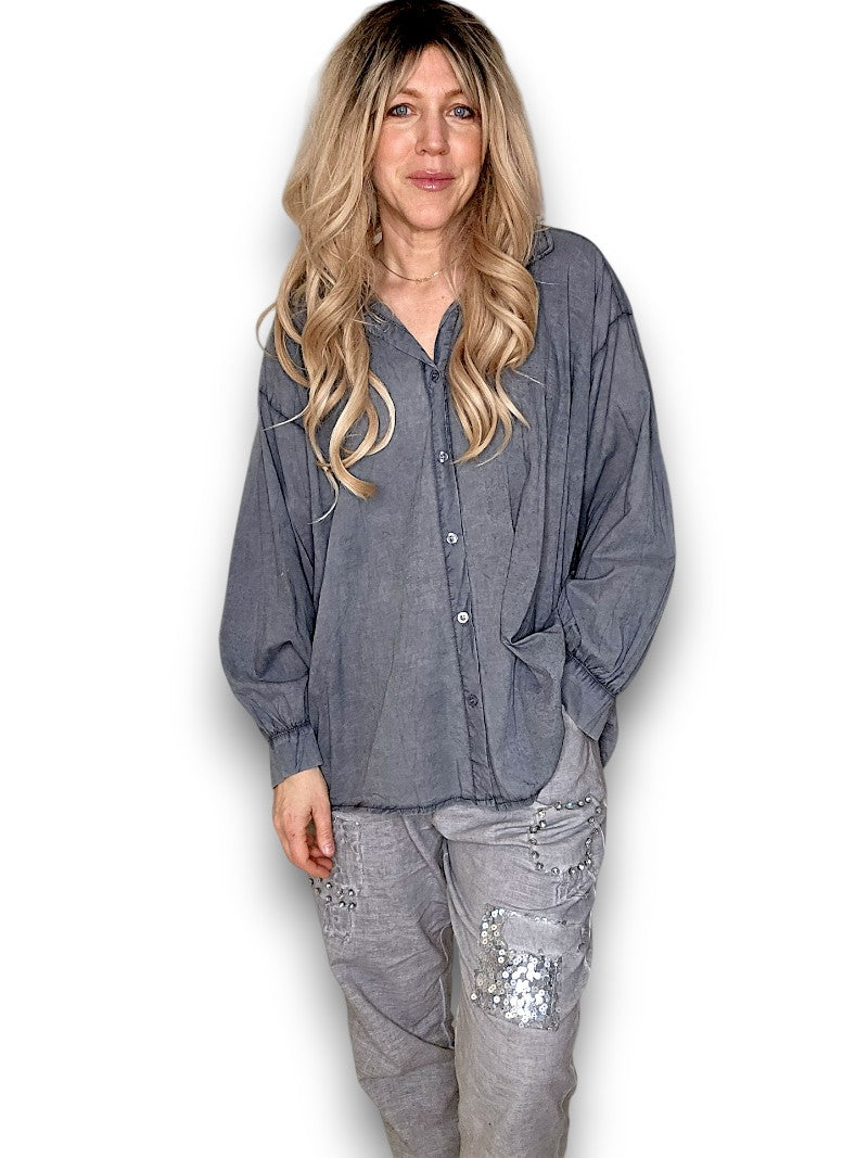 Charcoal Bow Shirt