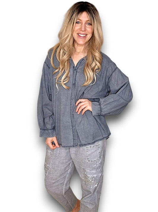 Charcoal Bow Shirt
