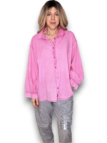 Bright Pink Bow Shirt
